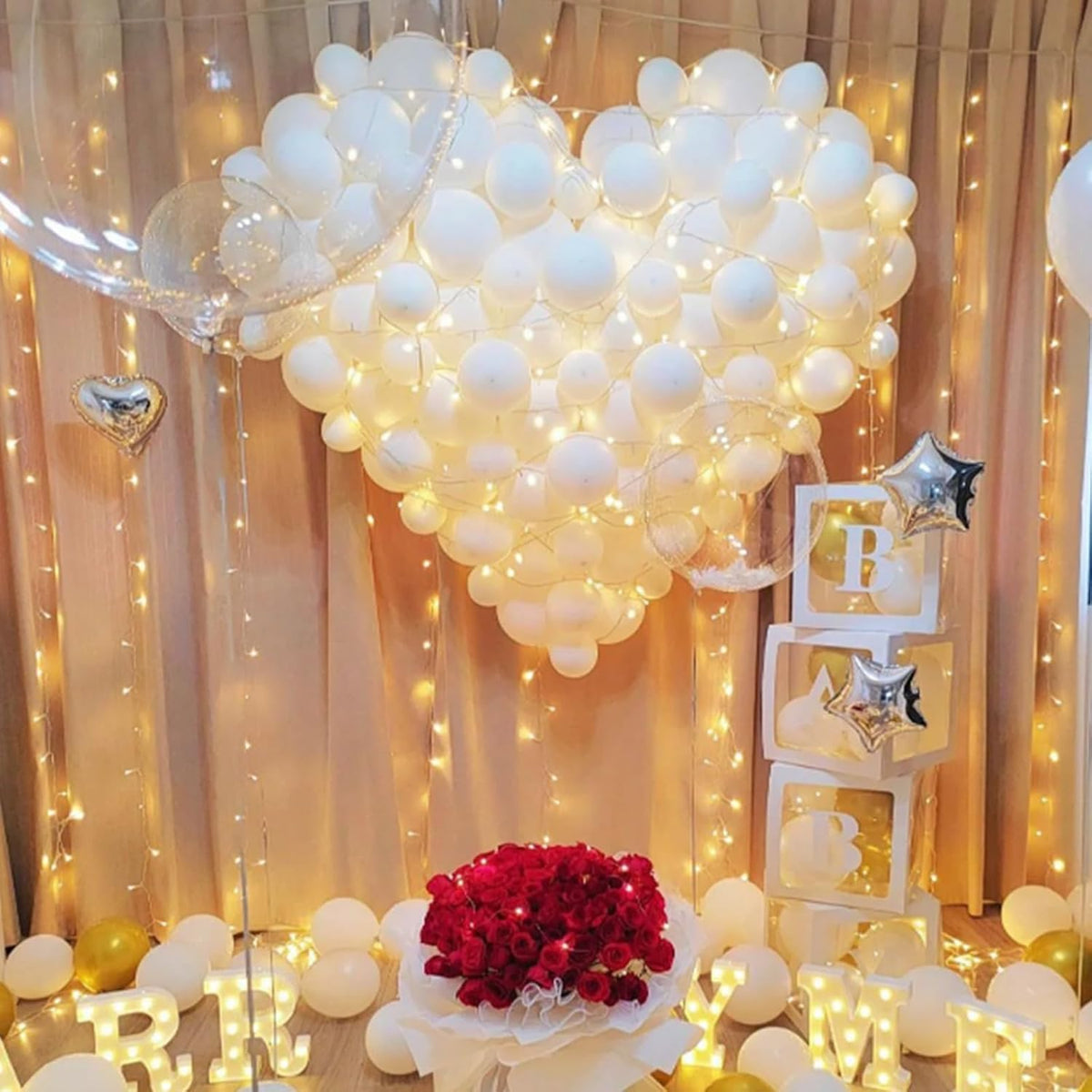 KAWKALSH 200pcs White Balloons 5 Inch, Small Mini Latex Balloons for Party Birthday Baby Shower