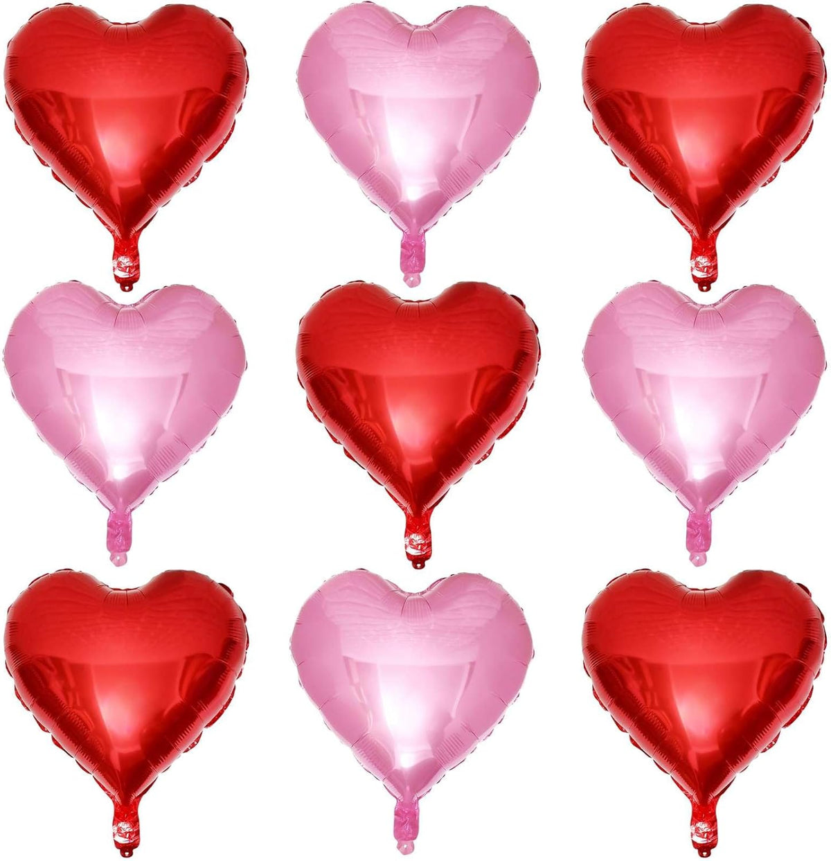 Red Heart Shaped balloons Pack of 10,18 Inch Love Valentine Balloons Pink Heart Romantic Balloons