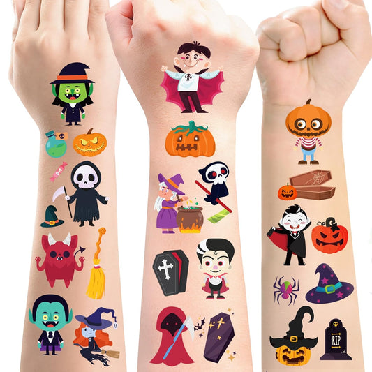 Halloween Temporary Tattoo for Kids - 260+ Unique Halloween Trick or Treat Tattoos Stickers for