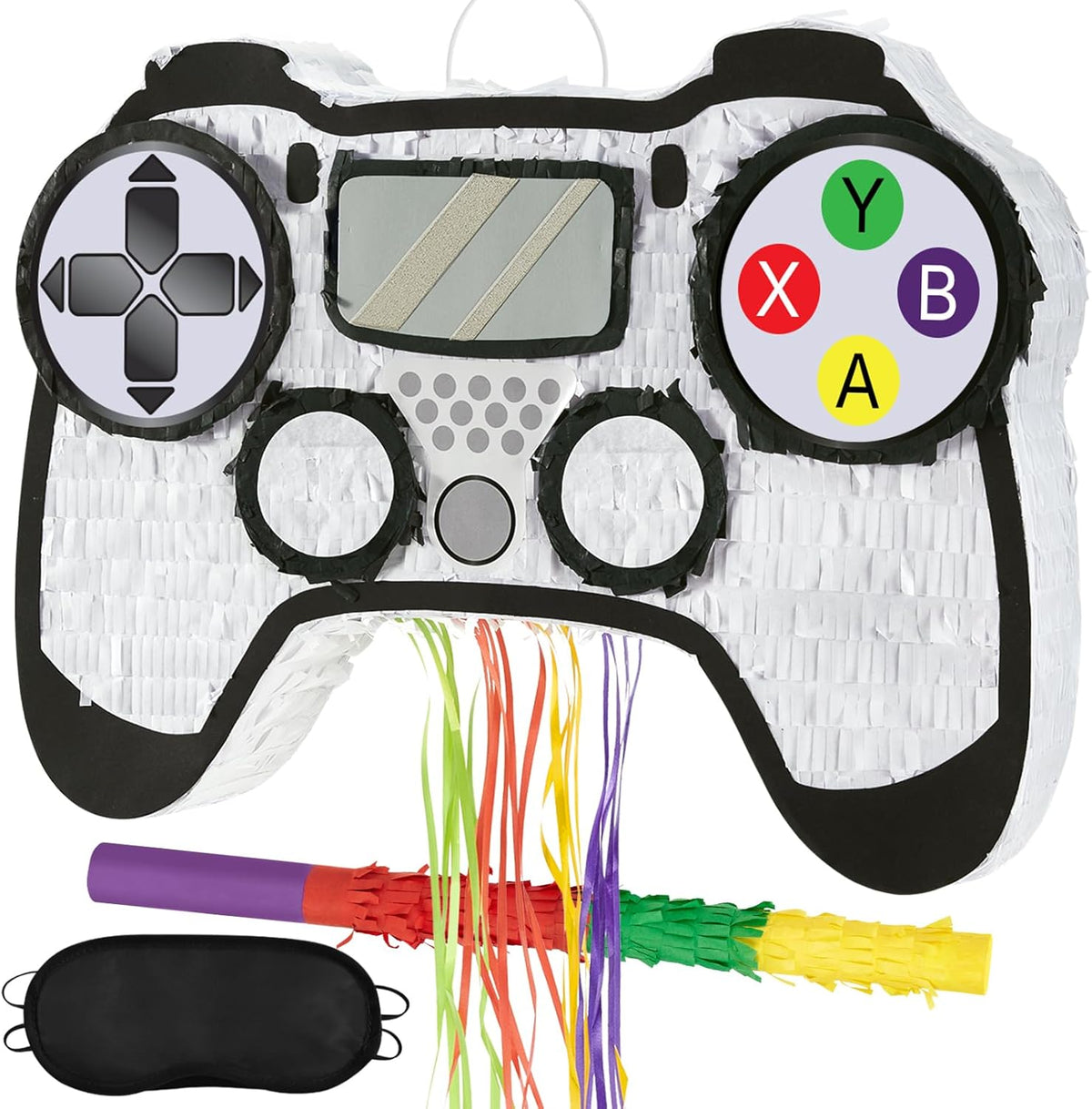 WERNNSAI Video Game Piñata - Game Controller Piñata Bundle with Blindfold and Bat for Boys Piñata