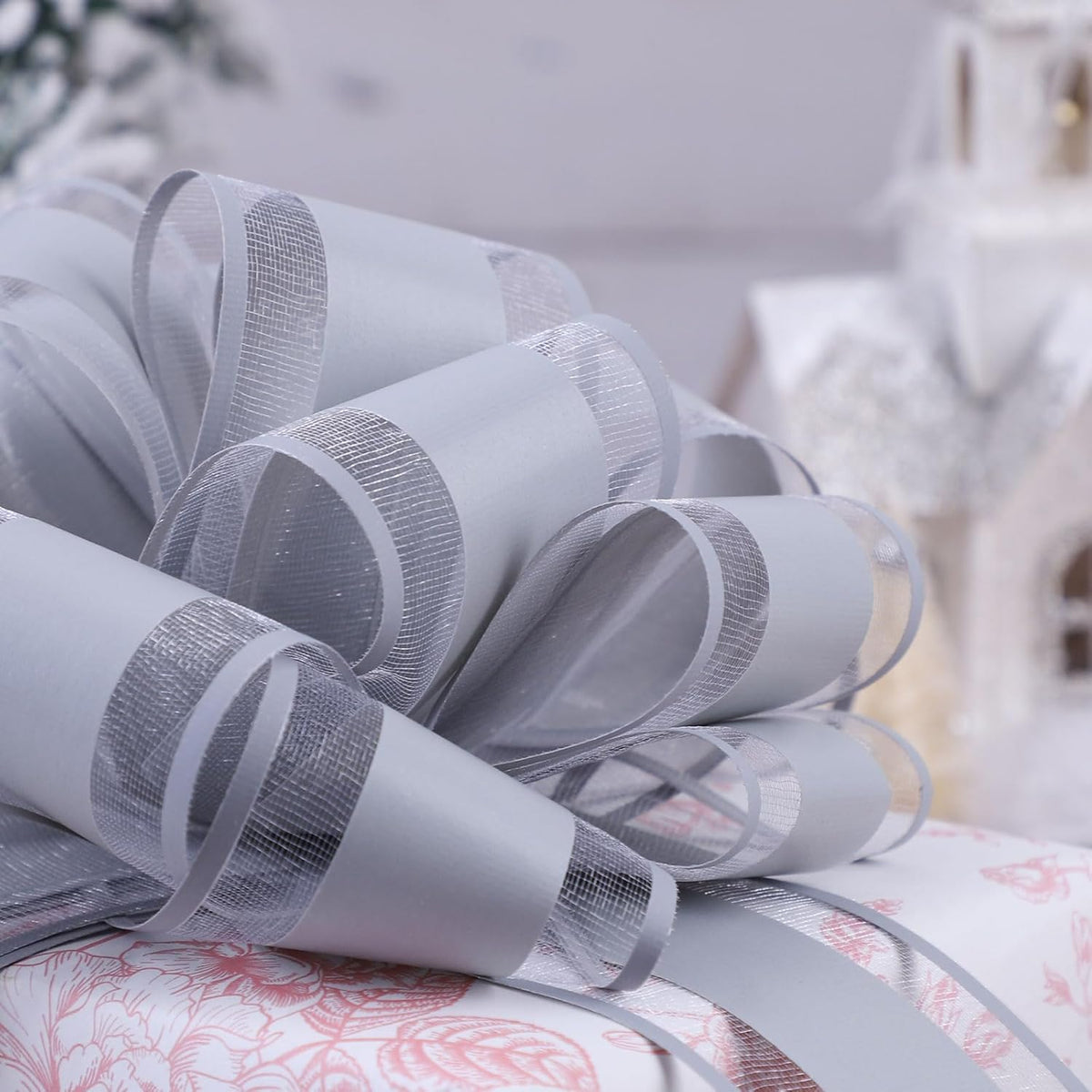 6Pcs 6inch Pull Bow Gift Wrapping,Pull Bow For Gift Basket, Gift Bag Box Wrapping Decor, Valentines