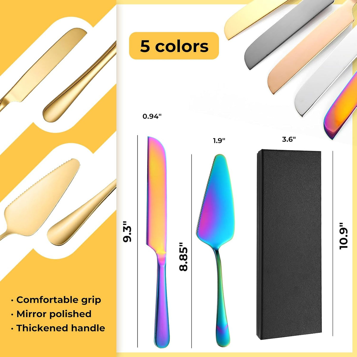 Personalized Wedding Cake Knife and Server Set Stainless Steel Cake Cutter Server Engraved Cake