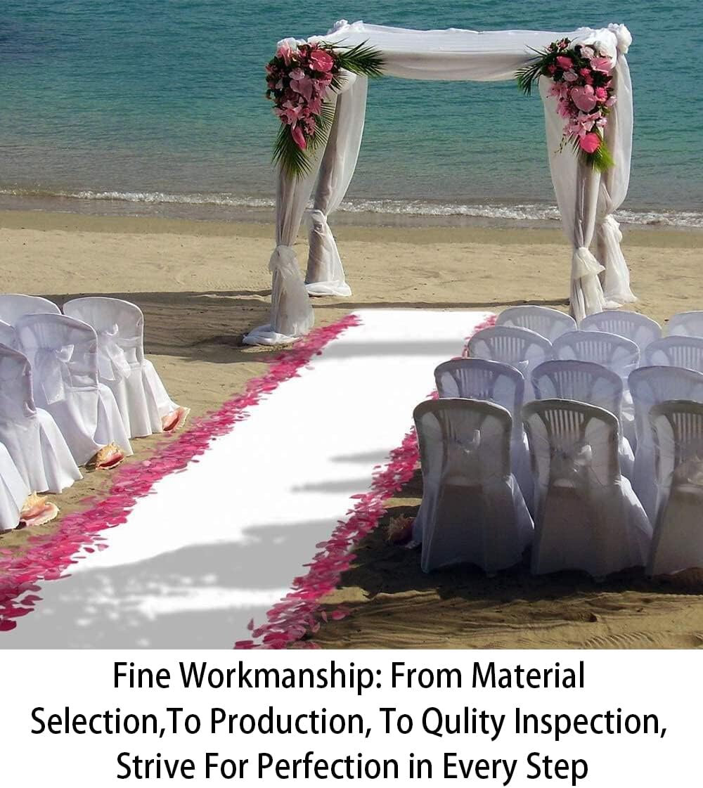 ShinyBeauty White Sequin Sparkle Wedding Aisle Runner 3FTx15FT Elegant Bridal Carpet for Indoor &