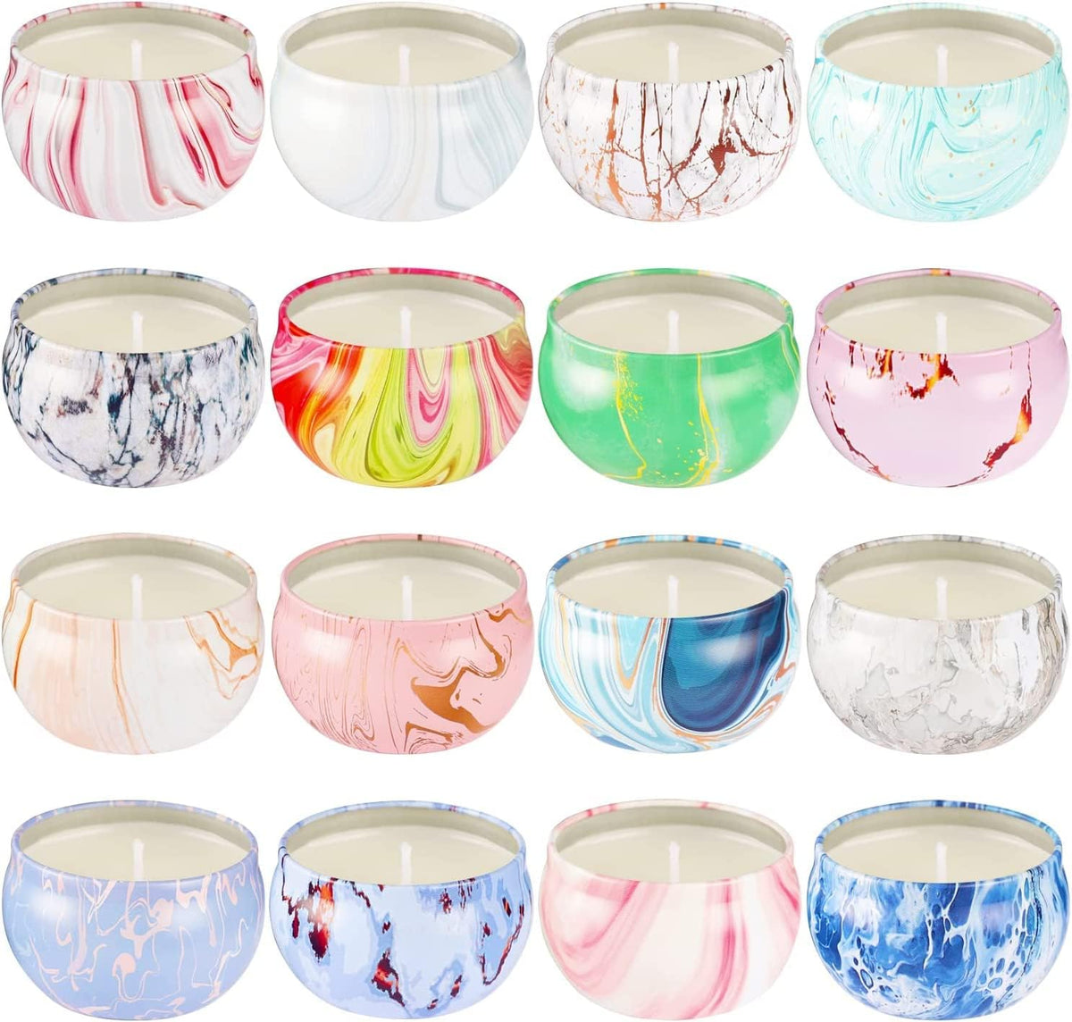 Mother's Day Scented Candles Gifts Set 16 Pack Soy Wax Travel Tin Jar Candles for Home 2.5 OZ