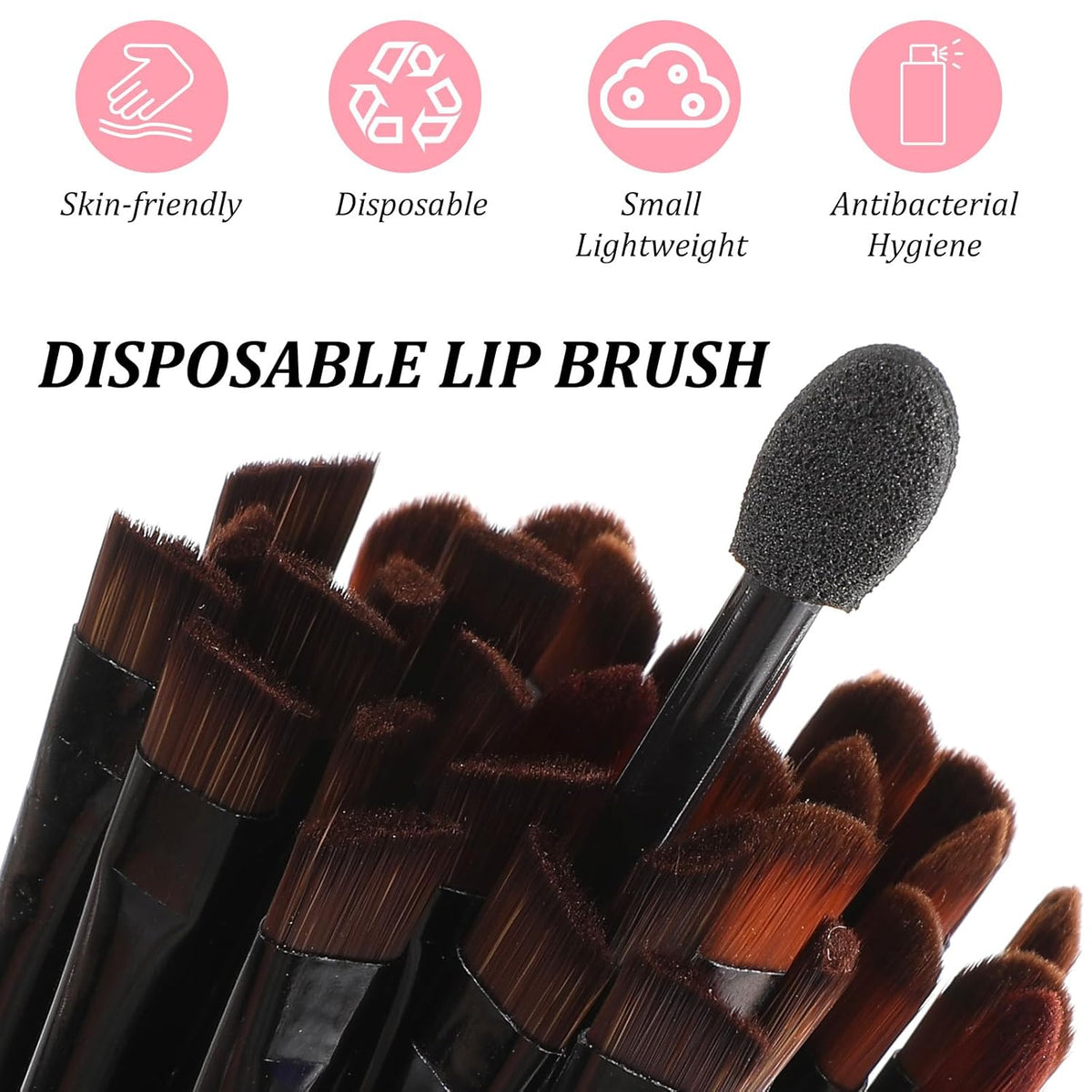 200 Pieces Disposable Eyebrow Brushes Makeup Brush Set, 50PCS Angled/Round Eyebrow Brushes 50PCS