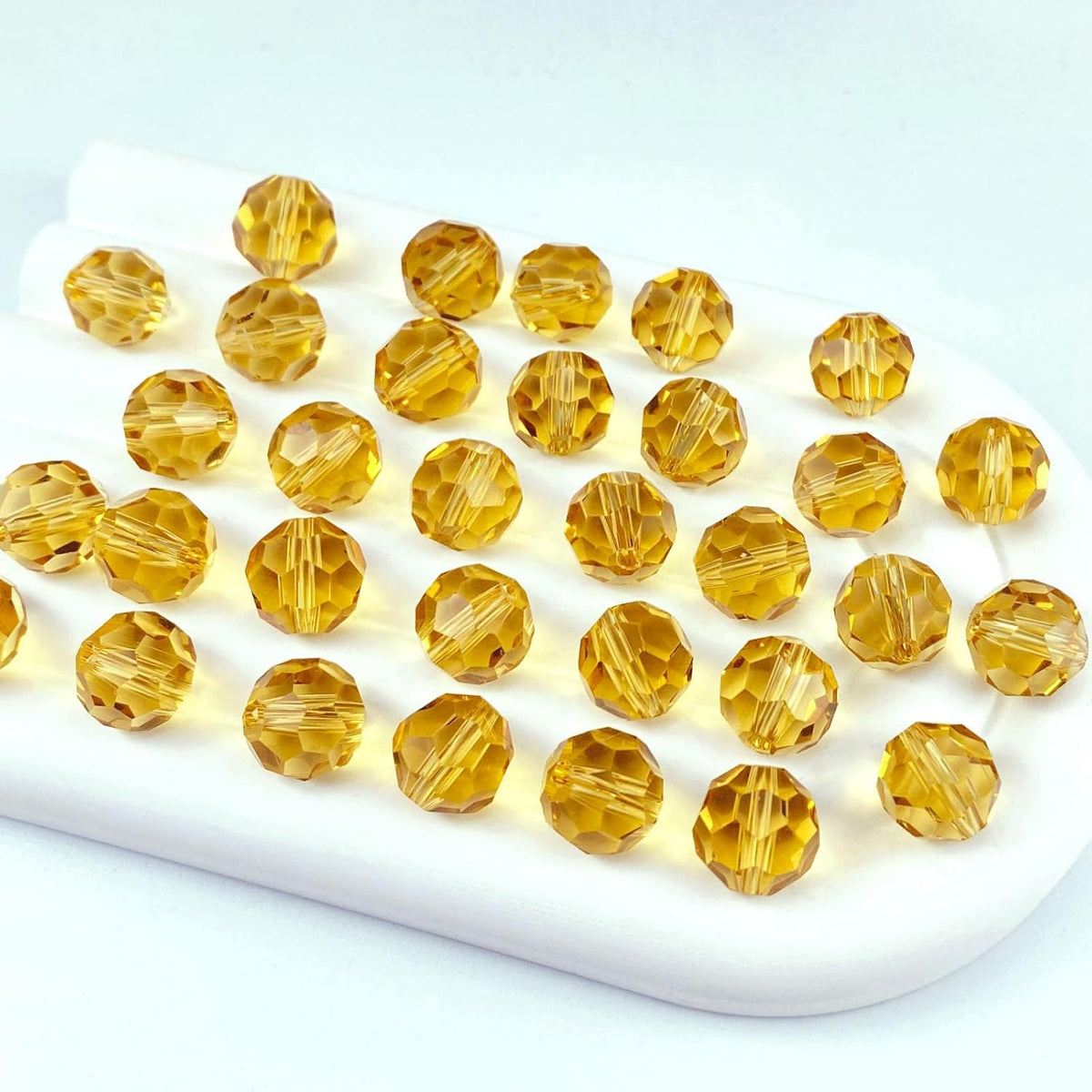 400 PCS 4mm Crystal Glass Beads Round Multiple Faceted Loose Spacer Glass Beads for DIY Handcrafte