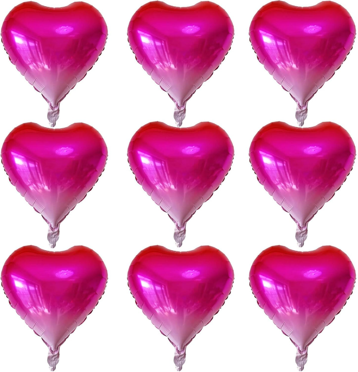 Gradient Pink Heart Shaped balloons Pack of 10,18 Inch Love Valentine Balloons Heart Romantic