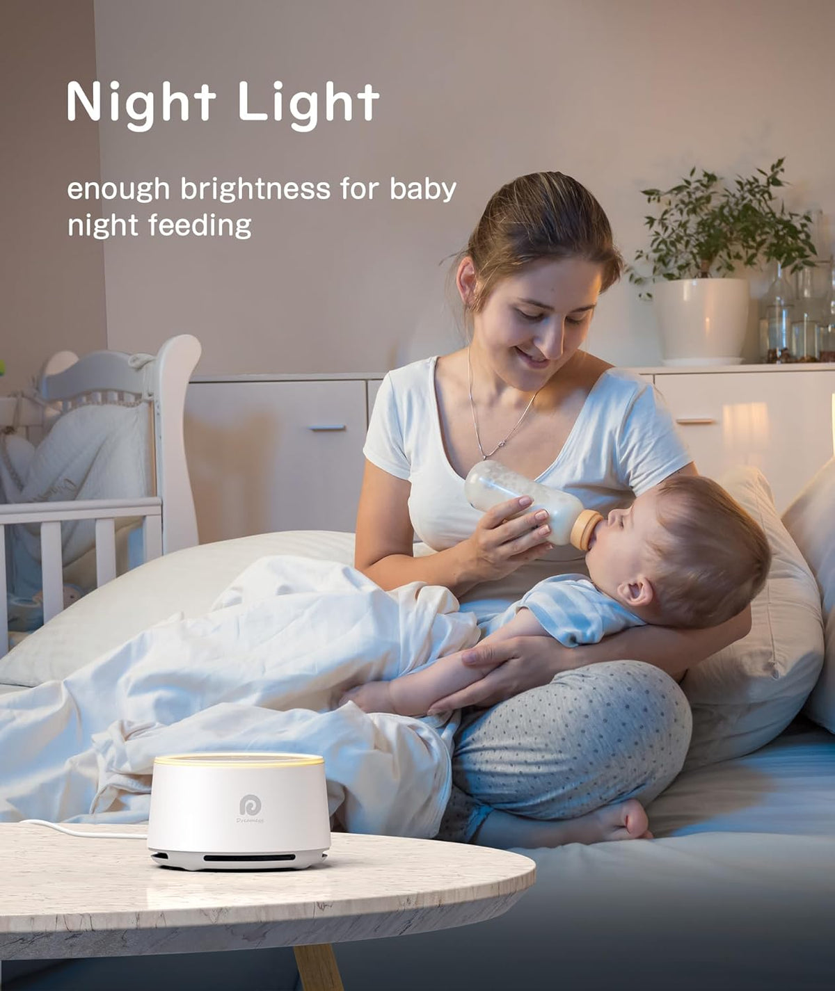 Dreamegg D1 Sound Machine - White Noise Machine with Baby Night Light for Sleeping, High Fidelity