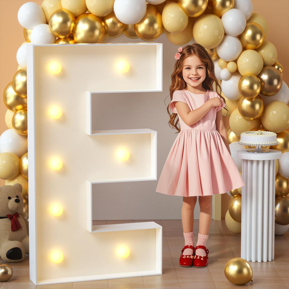 imprsv Marquee Light Up Letters, 3FT Mosaic Letters with Light for Baby Shower Graduation Party