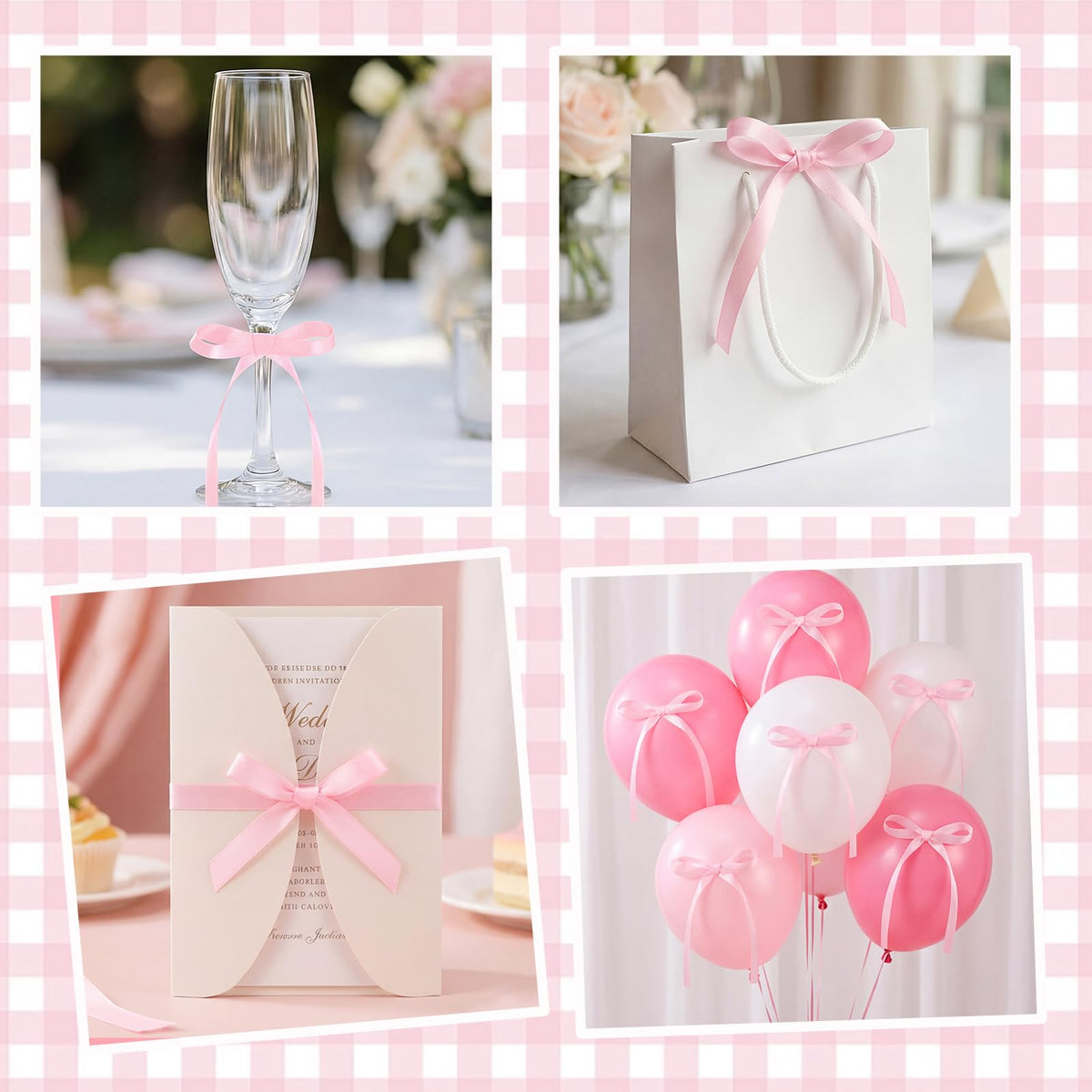 30 Pack Bow Cake Toppers Pink Ribbon Bows for Cake Back to School Decor