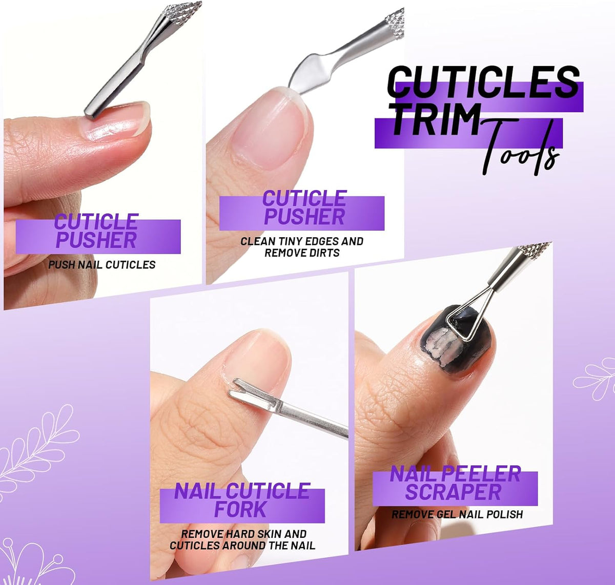 FANDAMEI Nail Care Kit, Nail Buffers and Files, Nail Cuticle Tools Kit, Nail Manicure Tools, Finger