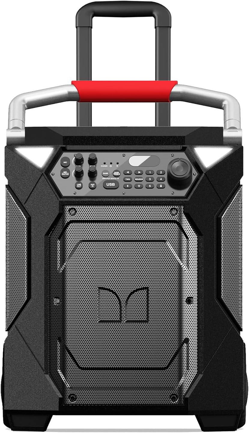 Monster Rockin’ Roller 360 Indoor/Outdoor Portable Bluetooth Speaker | Up to 240W of 360 Degree