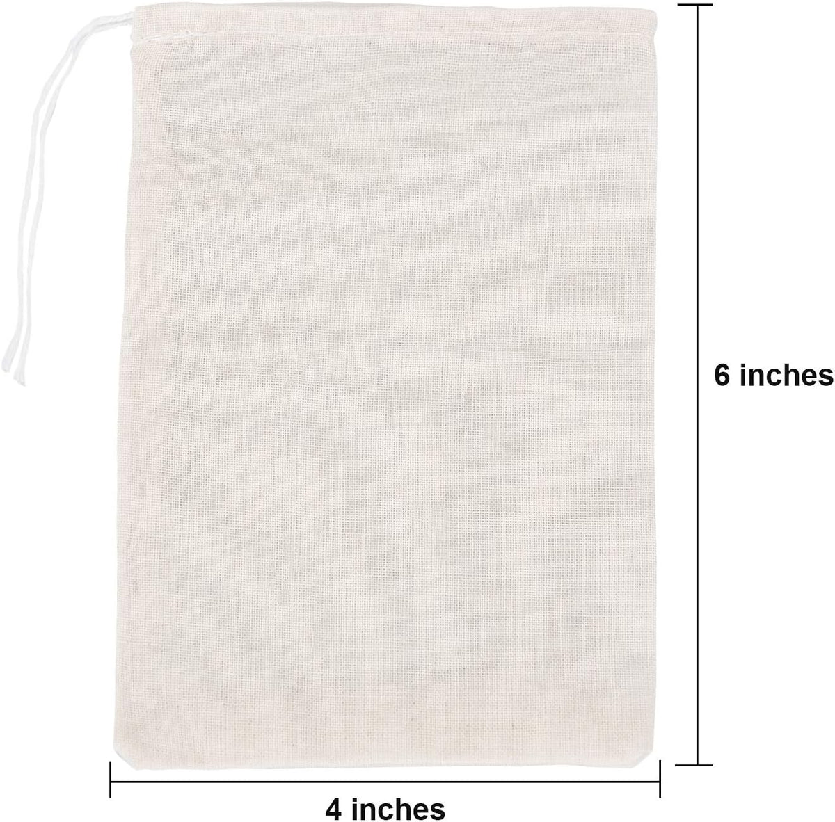 Tatuo 200 Pack Muslin Bags Burlap Drawstring sachet Bags Multipurpose Canvas Linen Pouch for Tea