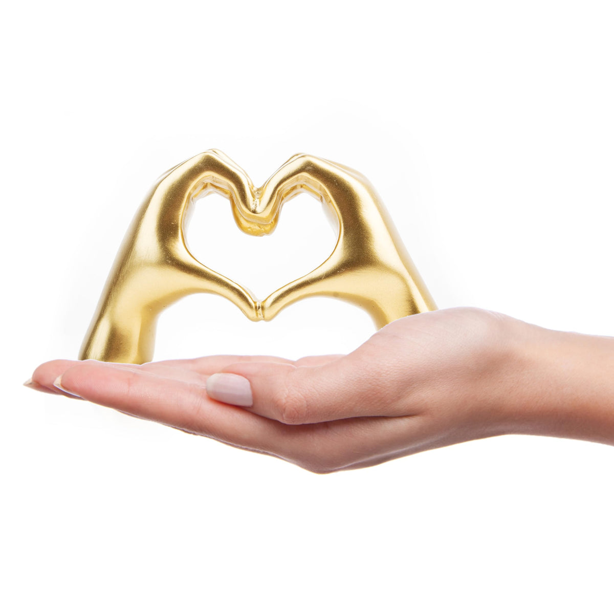 Small Heart Hands Sculpture Decor for Living Room Bedroom Bookshelf Coffe Table and Office Display