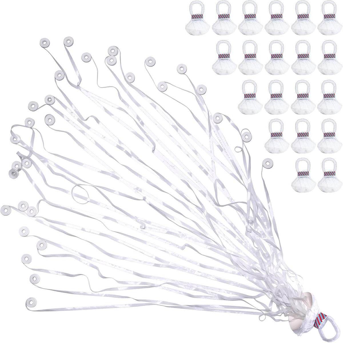 Confetti Poppers, 20Pack Plastic No Mess Streamers, Party Poppers for