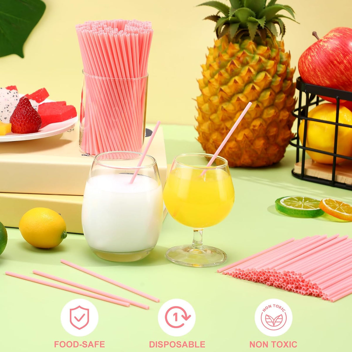 6000 Count Coffee Cocktail Stirrers Straws Disposable Plastic Sip Stir Sticks Cocktail Drink