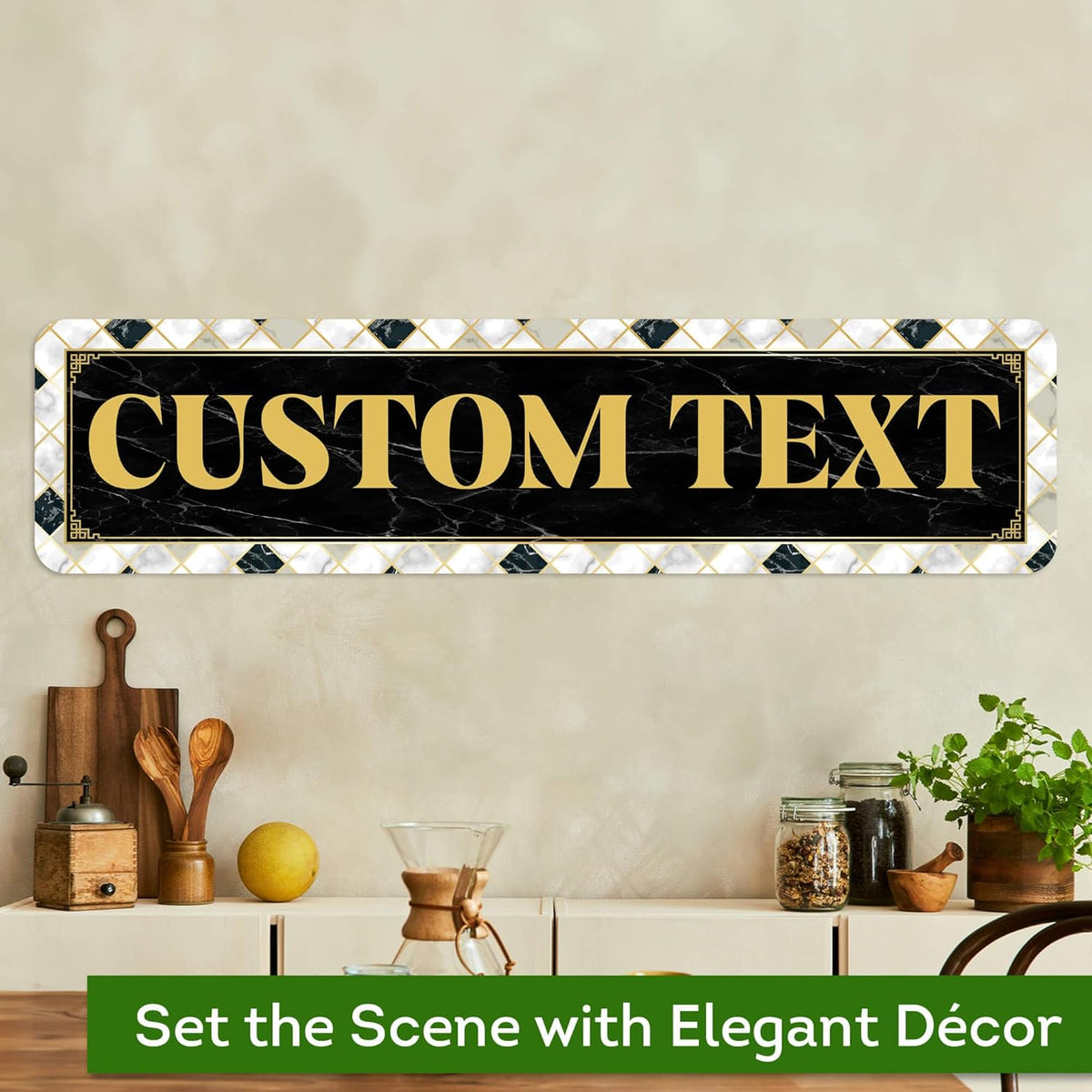 Custom Sign, Custom Street Sign, 11 Font Colors, 13 Font Styles, 4 Hole Options, 22 Sizes, 8x32