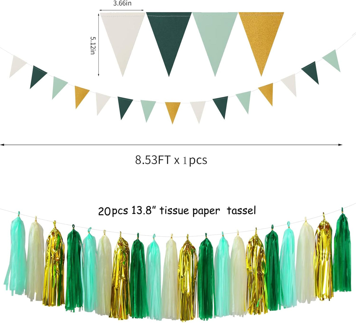 Sage-Green Beige-Gold Baby Bridal-Shower Decorations - 30pcs Rustic Wedding Tissue Pom Poms,Tassel