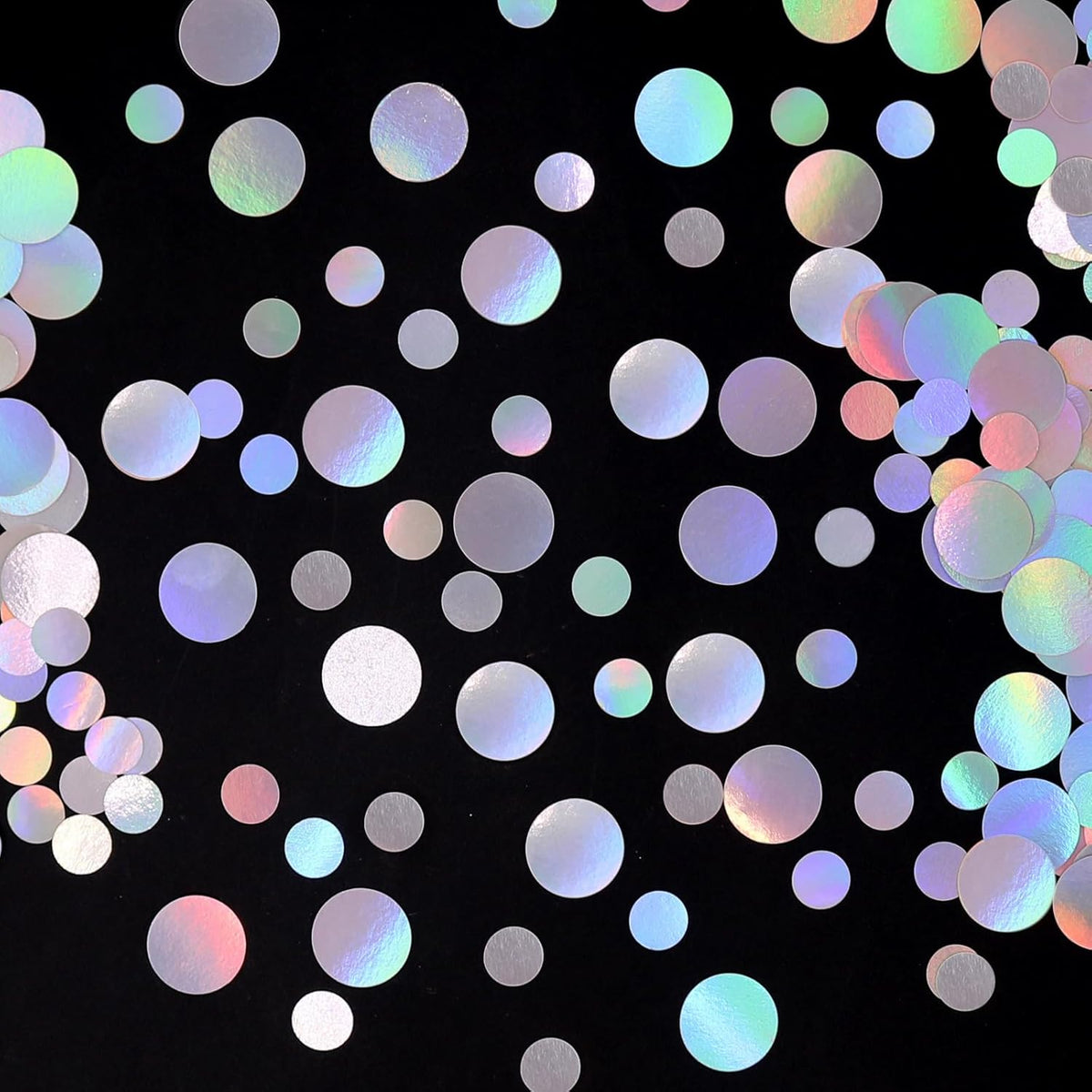 400PC Circle Dots Iridescent Confetti for Birthday Decorations Round Table Scatter for Wedding Baby