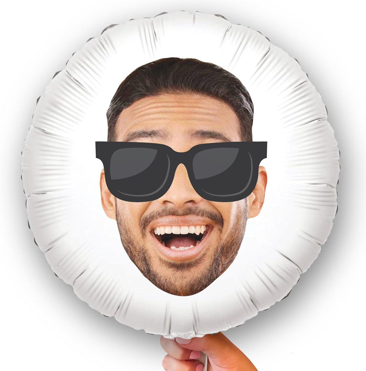 Big Dot of Happiness Personalized Sunglasses Fun Face Photo Balloon, Adults & Kids Summer Birthday
