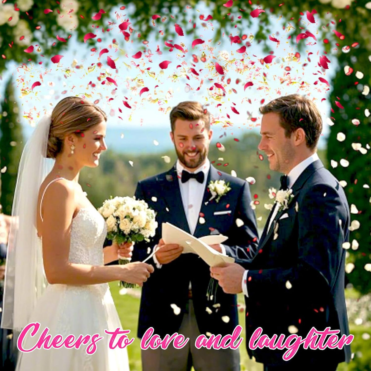 50 Pack Real Dried Rose Flower Petals Biodegradable Confetti, Dried Mix Red Rose Begonia Pink