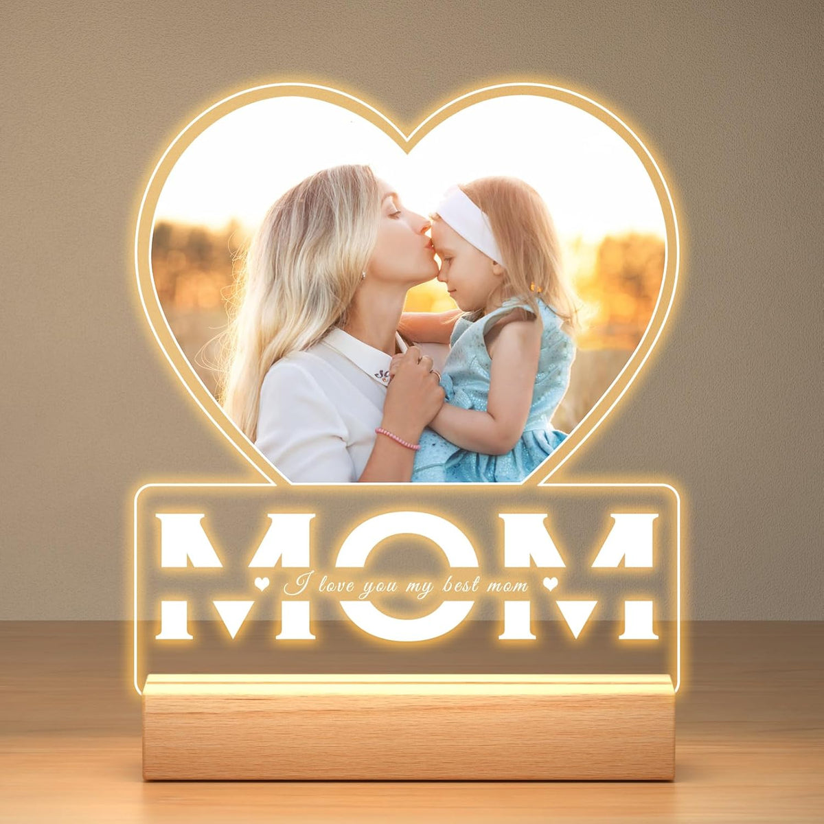 Personalized Gifts for Mom from Daughter and Son, Custom Picture Frames with Photo, Custom Photo