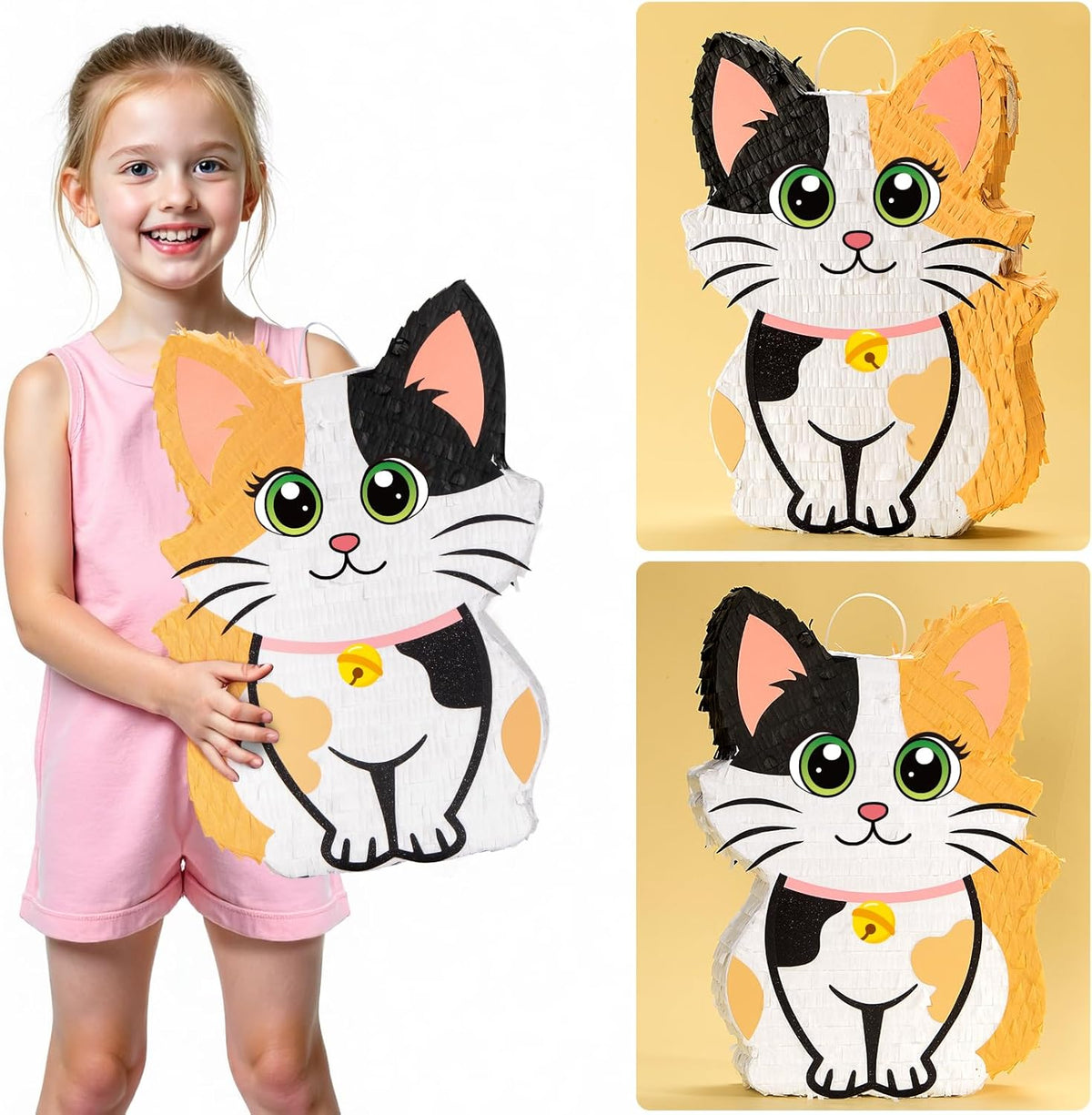 Wernnsai Kitten Cat Piñata - Cat Kitten Decorations For Kids Girls Birthday Cute Animal Party Game