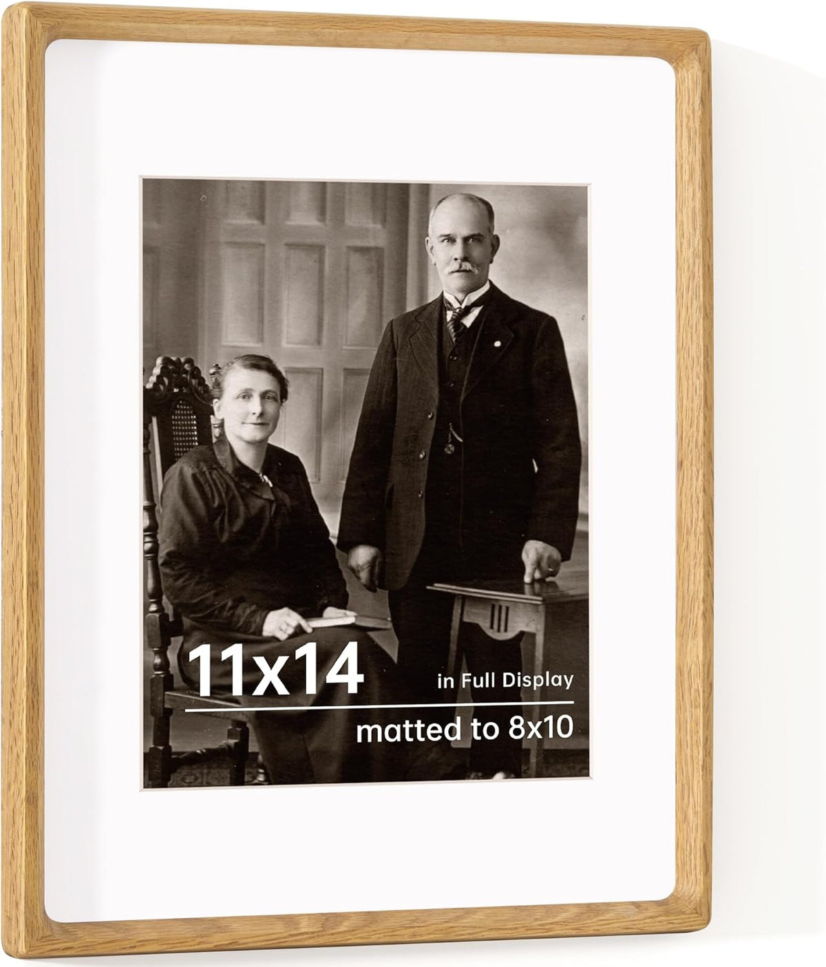 11x14 Wooden Picture Frames USA-Sourced Natural Oak Wood Solid Wood Photo Frame Handcrafted Rounded
