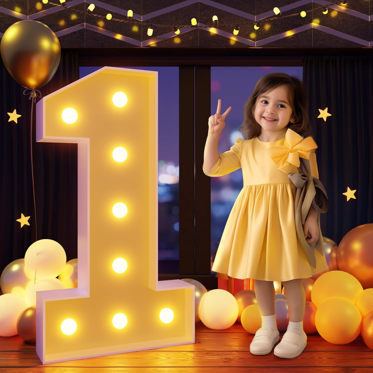 Marquee Numbers 3 Feet Tall Large Light Up Numbers 1st 16th 21st Wild One Birthday Decorations Girl
