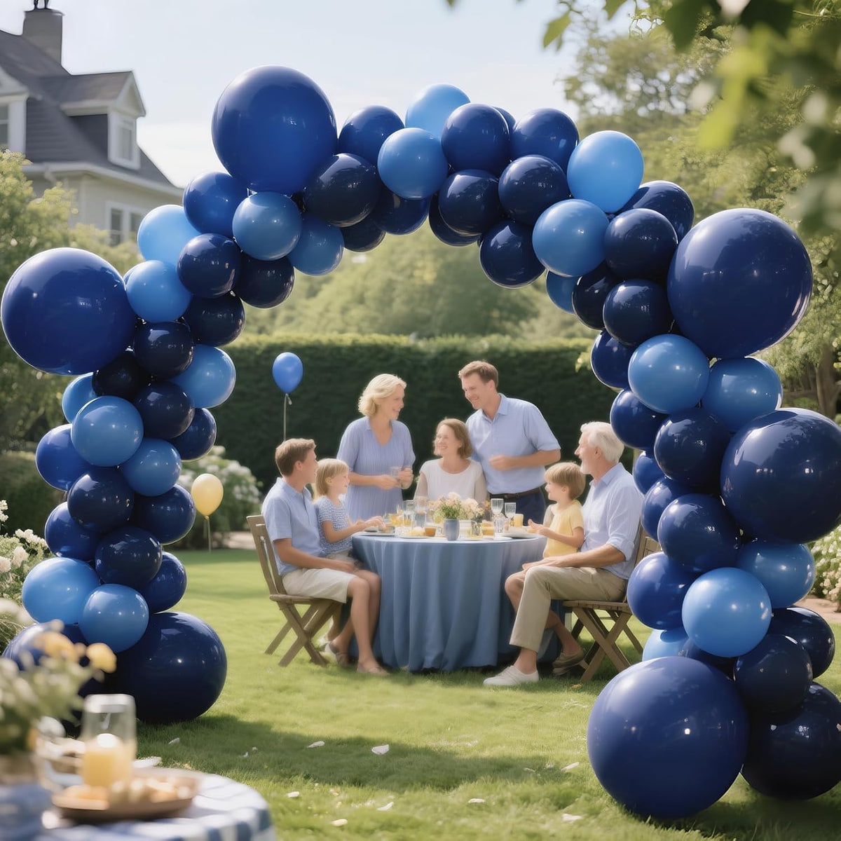 KAWKALSH Navy Blue Balloon 12 Inch, 110pcs Latex Party Balloons Helium Bright Color for Birthday