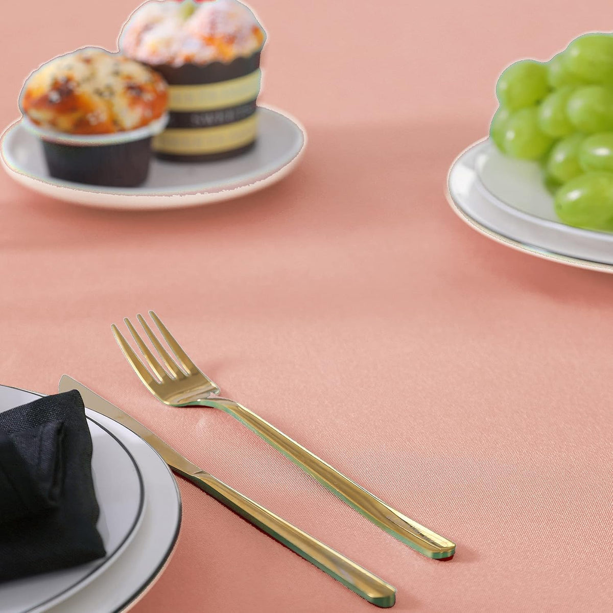 60 inch Round Tablecloth Washable Polyester Table Cloth Decorative Table Cover for Wedding Party