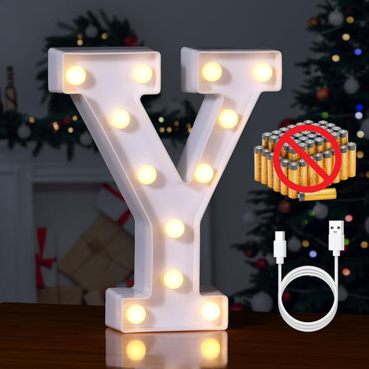 Foaky Rechargeable LED Letter Lights Sign Marquee Light Up Letters Sign for Night Light