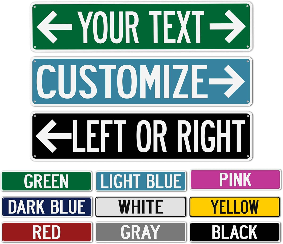 Customized Street Signs Custom Road Sign - Made In USA - Choose Your Color Signs For Bedroom