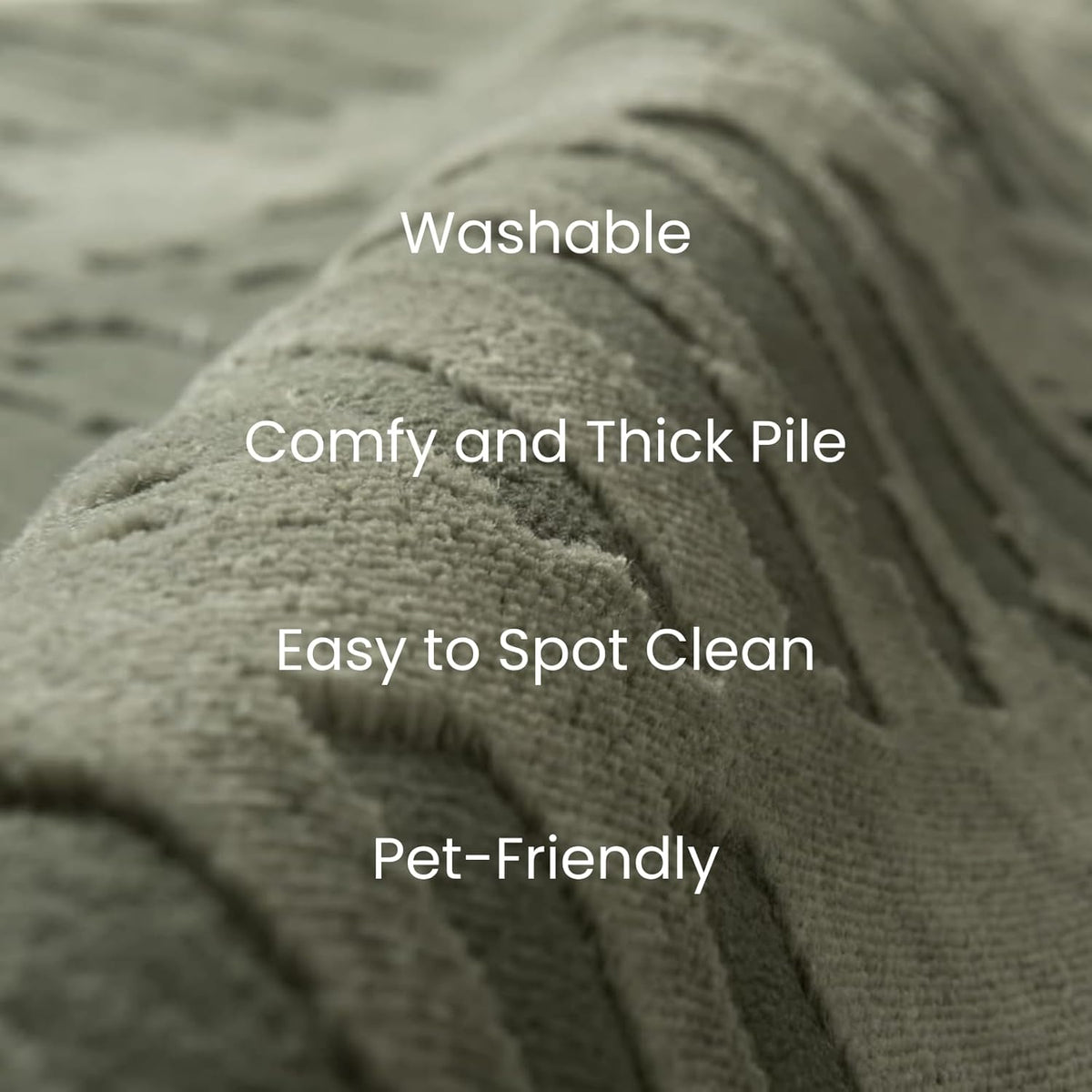 Revival Rugs Shell 10'6" x 14'3" Washable Area Rug for Living Room Bedroom - 100% Recycled Oeko-TEX