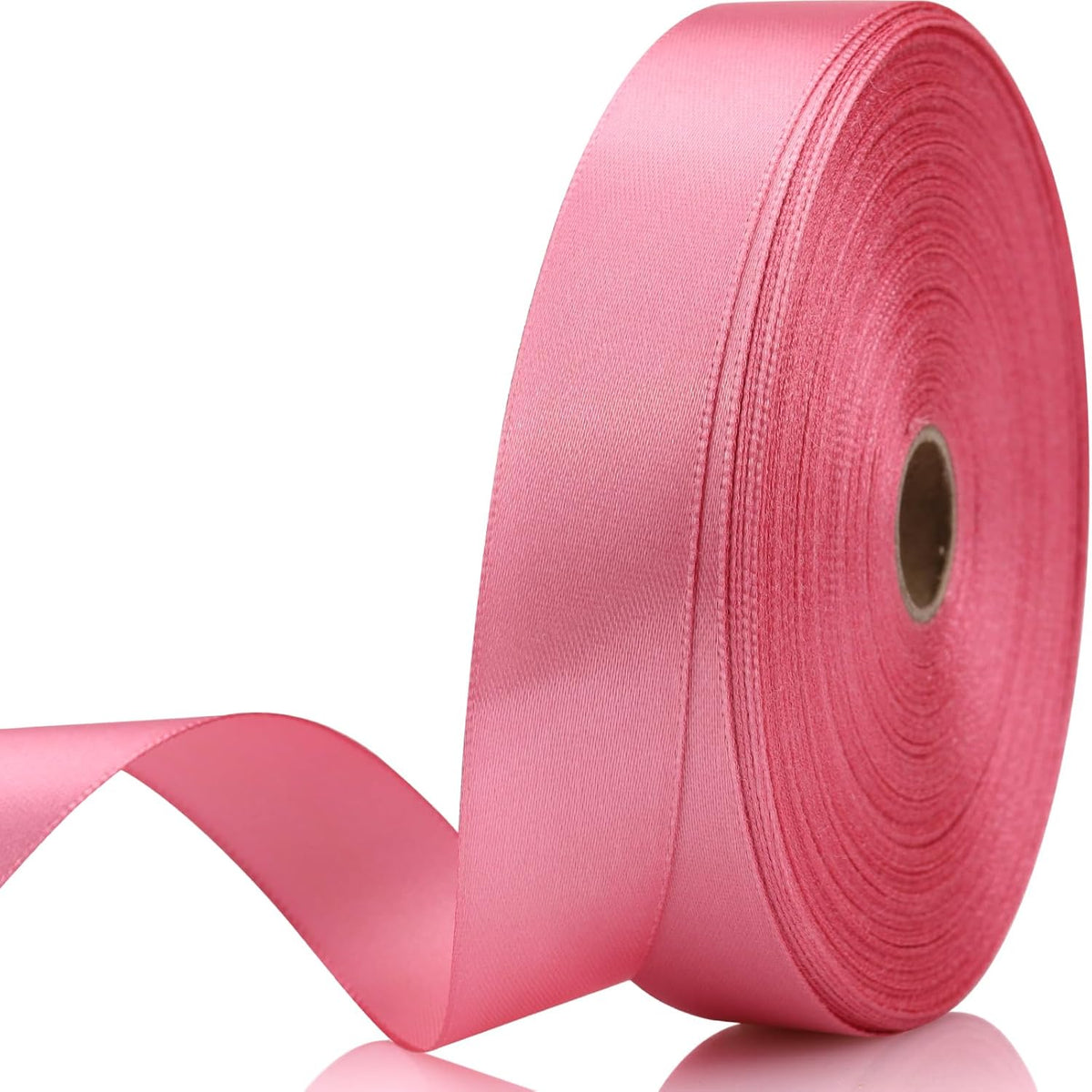 Rose Gold Polyester Satin Craft Ribbon - 7/8 Inch, 60 Yards - Single Face - For Handmade Roses
