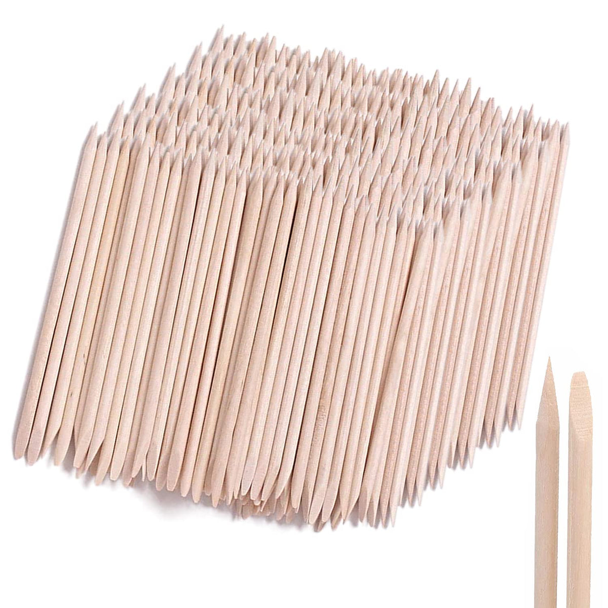 AMOSTBY Orange Sticks For Nails - 600PCS Wooden Cuticle Pusher Stick Cuticle Pusher,4.5 inch Nails