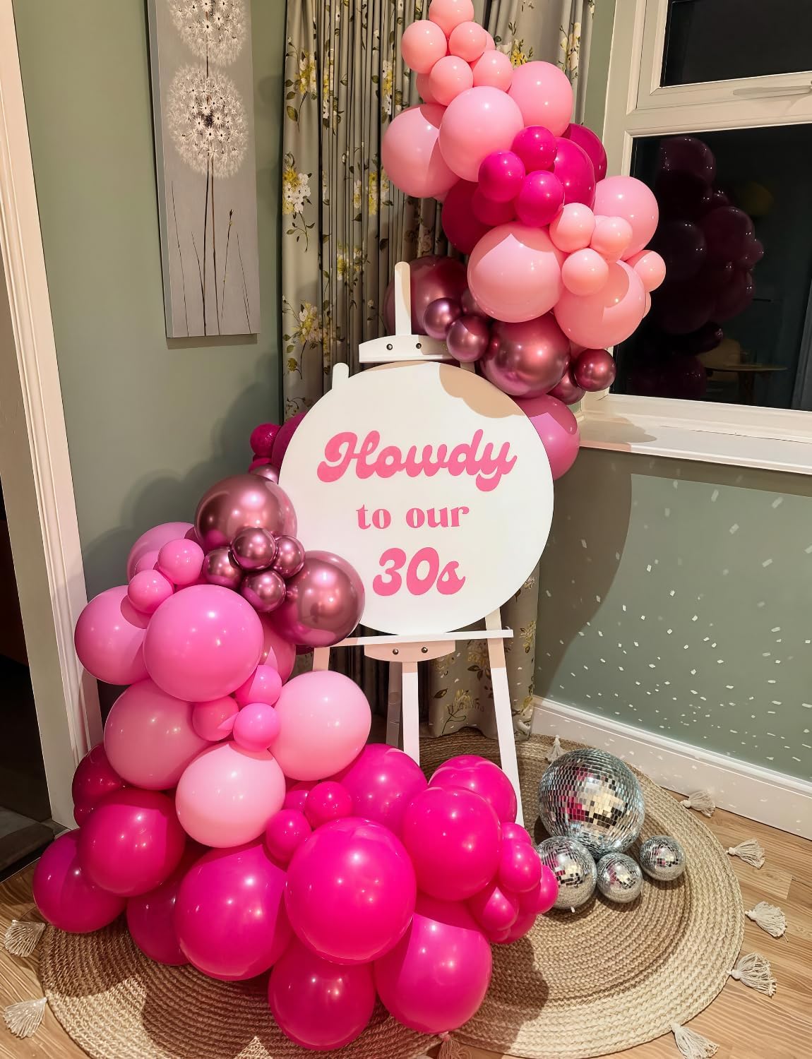 Pink Balloons Set - 12Inch Metallic Chrome Pearl Macaron Light Pink Balloons Different Shades