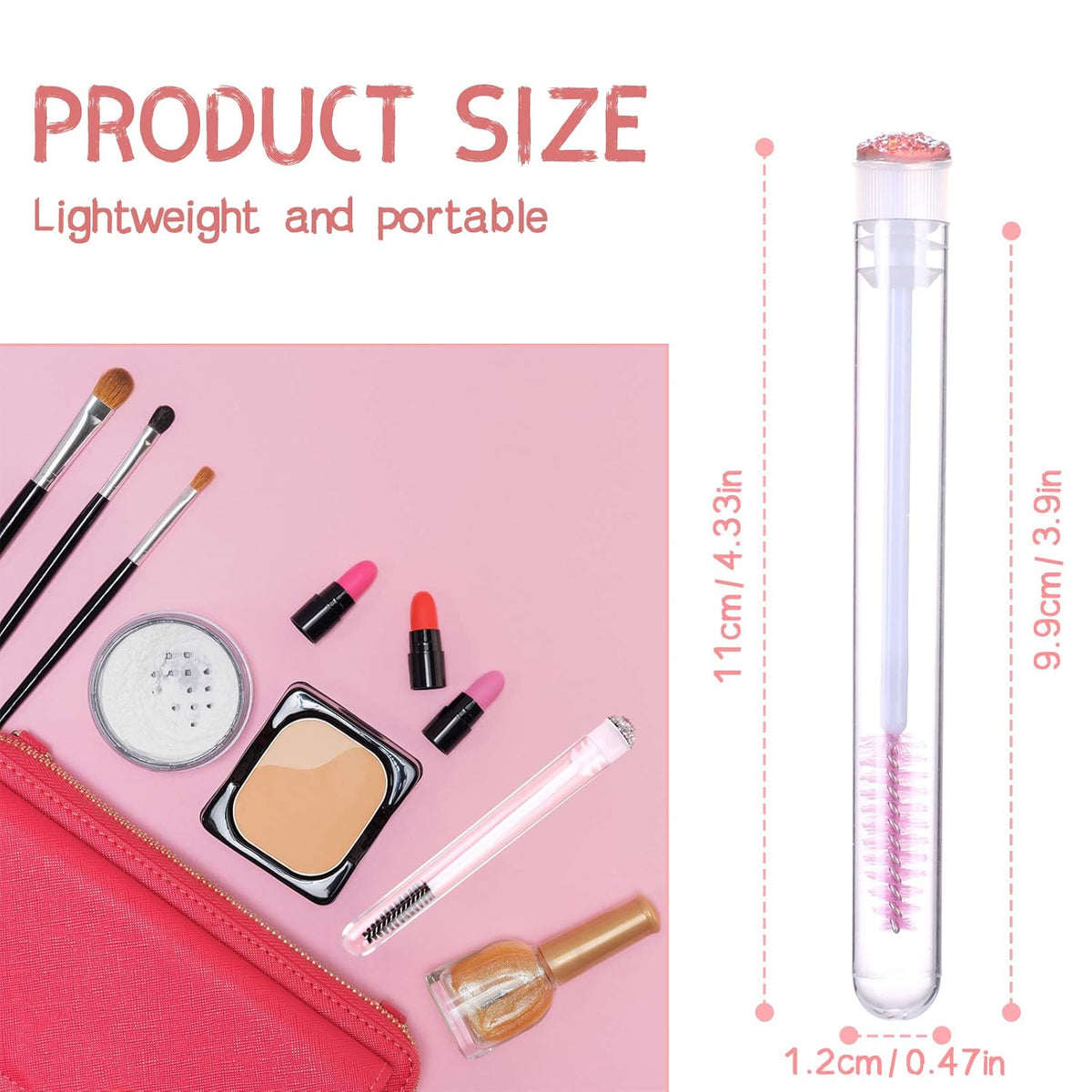 10pcs Eyelash brush Lash Wand Makeup tool Eyelash Extension supplies Cleaning brush Diamond Mascara