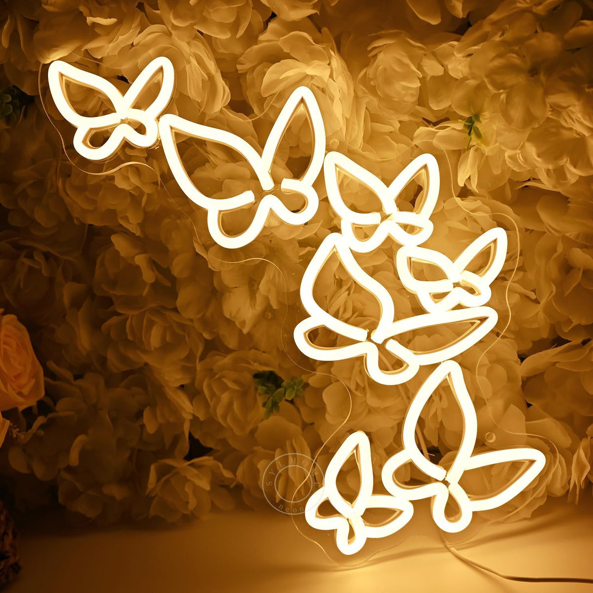 SYLHOME Butterfly Led Neon Light Sign Girls Kids Bedroom Girls Room Beauty Studio Living Room