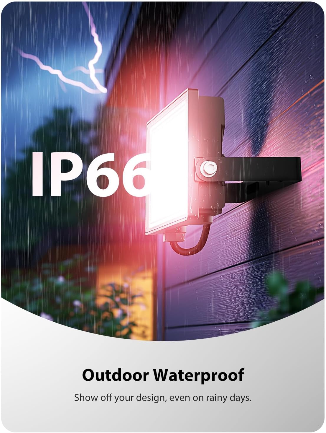 Onforu LED Flood Light Outdoor 250W Equivalent, 25W Color Changing RGBW Floodlight with Remote