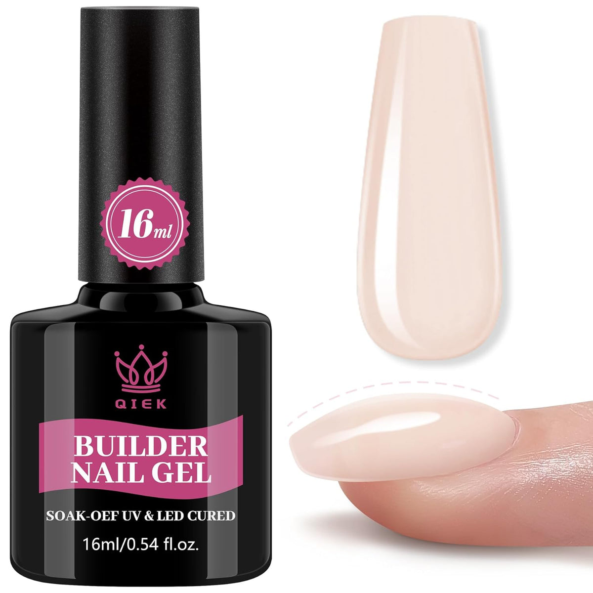 Builder Nail Gel Polish, 8-in-One Building Strengthener Apex Enhancement Extension Hard Jelly Nude