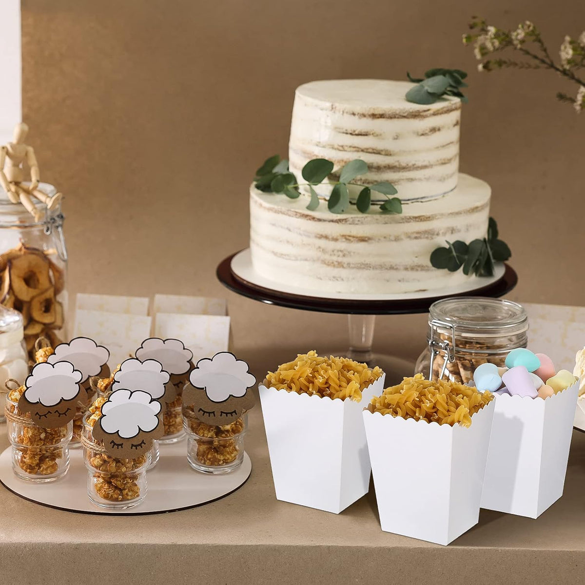 200 Pcs Popcorn Boxes Mini Paper Popcorn Box Cardboard Popcorn Container for Party Disposable Snack