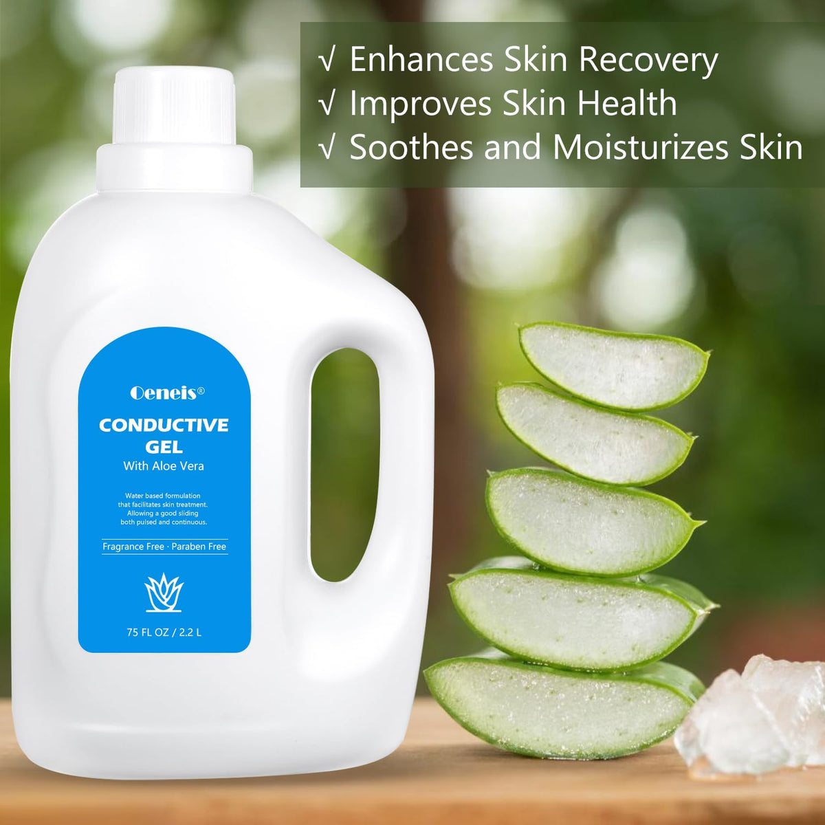 Conductive Gel with Aloe Vera for Face Microcurrent, Deep Hydrating Formula Radio Frequency Gel