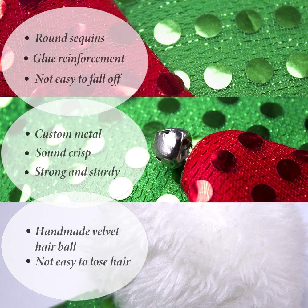 Elf Hat Felt Elf Hat with Jingle Bells Santa Hats Hat Great Holiday Party Costume New Year Gift