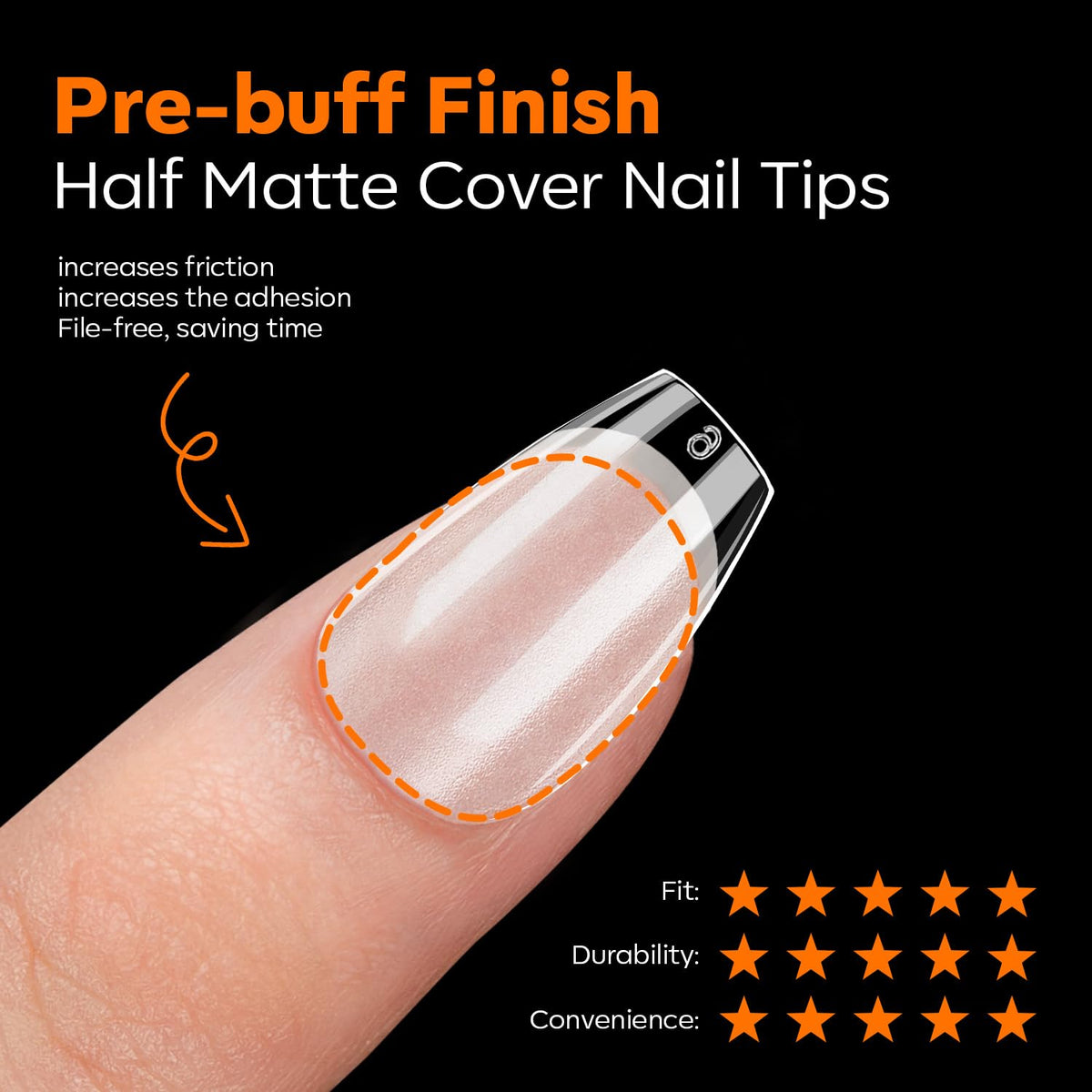 modelones Extra Short Coffin Nail Tips, Pre-shaped Soft Gel Tips Fake Nails False Acrylic Clear