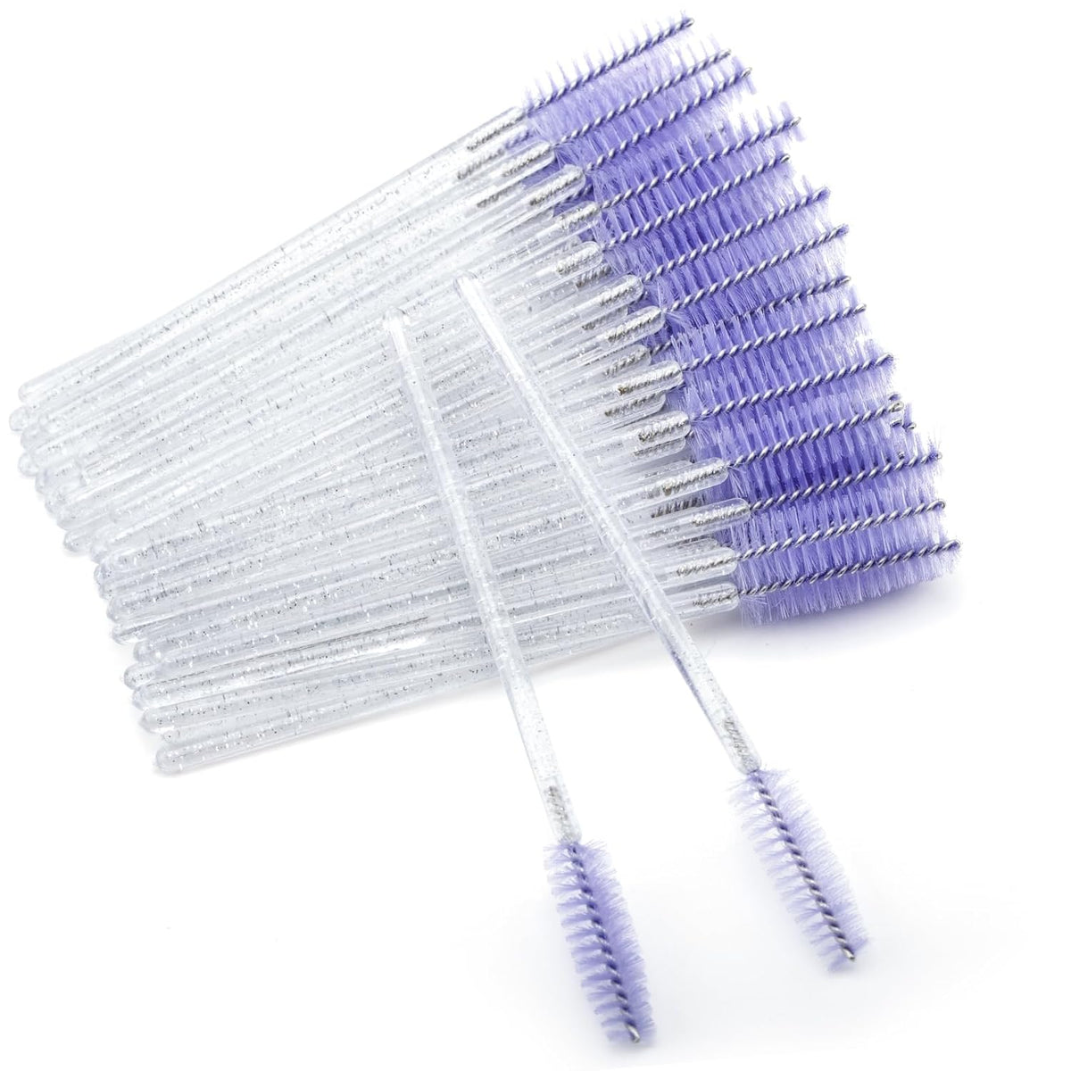 G2PLUS 100PCS Disposable Mascara Brushes, Crystal Lash Brush Makeup Kit, Adjustable Eyelash
