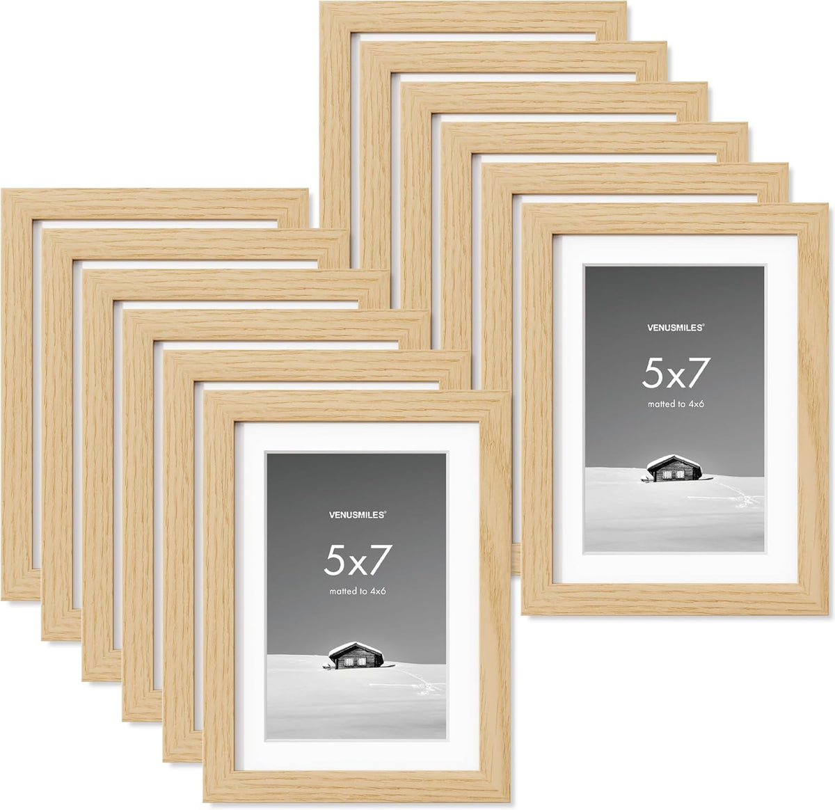 5x7 inch Picture Frame, 5x7 Photo Frames with 4x6 Removable Mat - High Definition Plexiglass