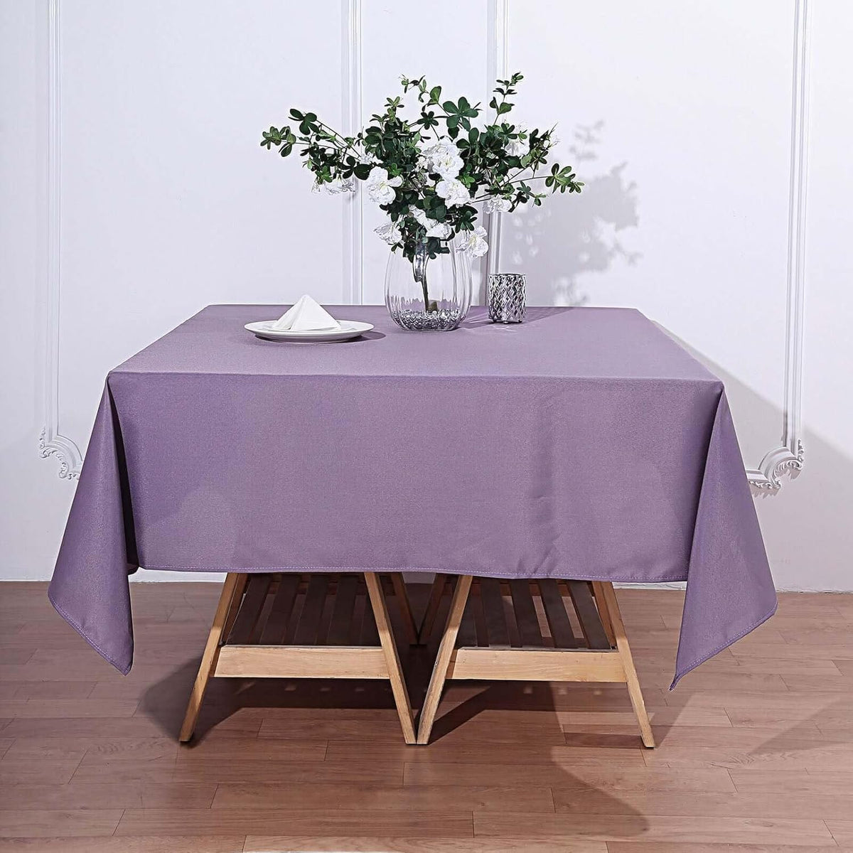 Efavormart 70" Square Linens Violet Amethyst Wholesale Linens Polyester Square Linen Tablecloth for