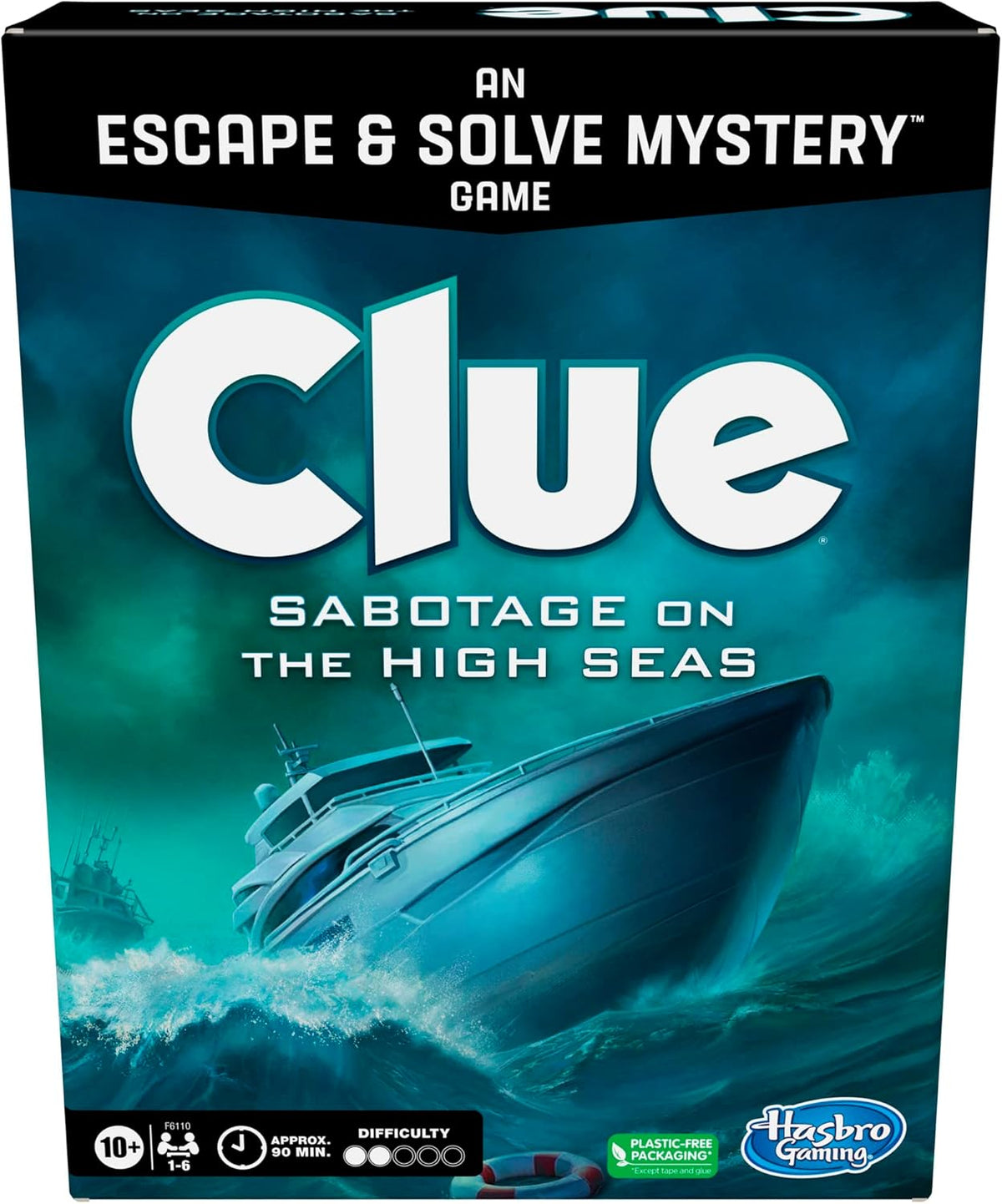 Hasbro Gaming Clue Board Game Sabotage on The High Seas, Escape Room Game, Murder Mystery Games