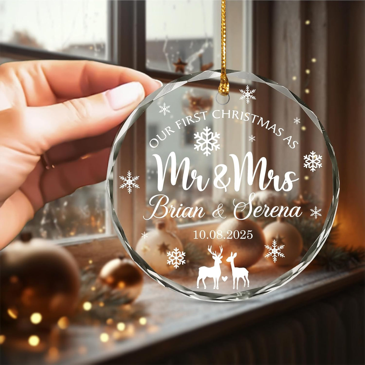 Personalized Our First Christmas As Mr Mrs Christmas Ornament - Ornaments Wedding Gifts For Couples